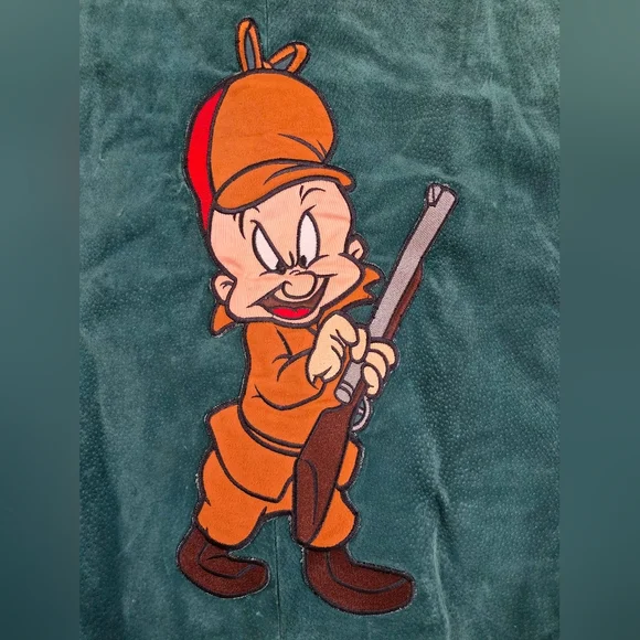 Vintage 1993 Looney Tunes Leather Suede Varsity Jacket XL - Picture 3 of 15